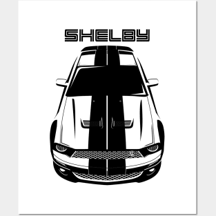 Ford Mustang Shelby GT500 2007-2009 - Black Stripes Posters and Art